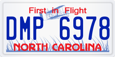 NC license plate DMP6978
