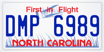NC license plate DMP6989