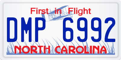 NC license plate DMP6992