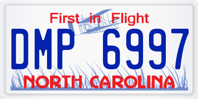 NC license plate DMP6997
