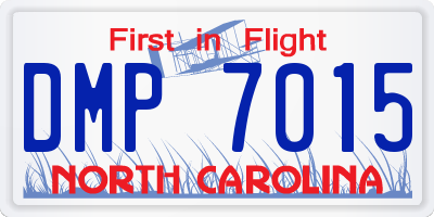NC license plate DMP7015