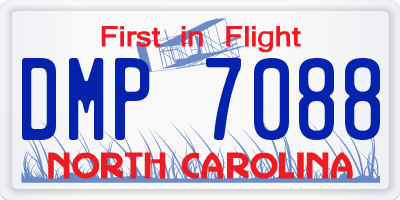NC license plate DMP7088