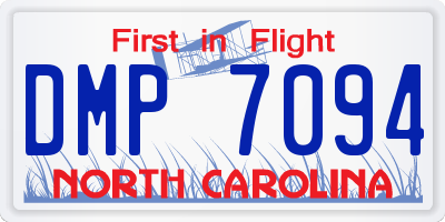 NC license plate DMP7094