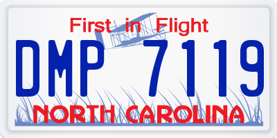 NC license plate DMP7119