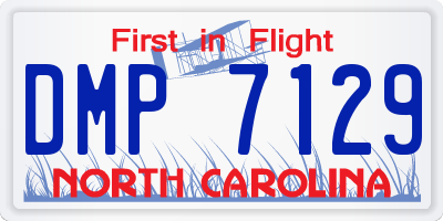 NC license plate DMP7129