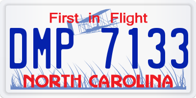 NC license plate DMP7133