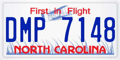 NC license plate DMP7148