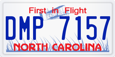 NC license plate DMP7157