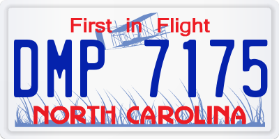 NC license plate DMP7175