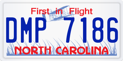 NC license plate DMP7186