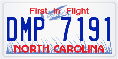 NC license plate DMP7191