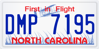 NC license plate DMP7195
