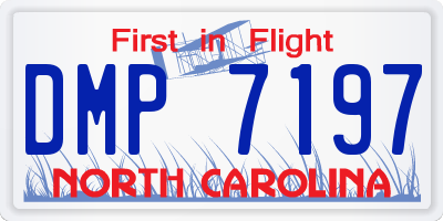 NC license plate DMP7197
