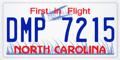 NC license plate DMP7215