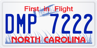 NC license plate DMP7222