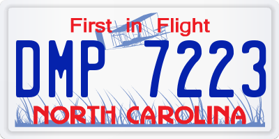 NC license plate DMP7223