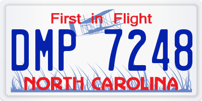 NC license plate DMP7248