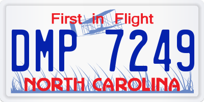 NC license plate DMP7249