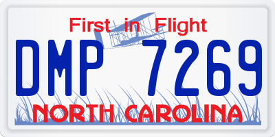 NC license plate DMP7269