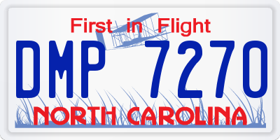 NC license plate DMP7270