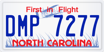 NC license plate DMP7277