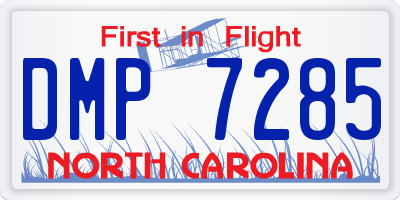 NC license plate DMP7285