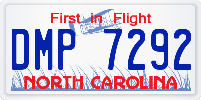 NC license plate DMP7292
