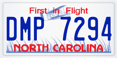NC license plate DMP7294