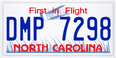 NC license plate DMP7298