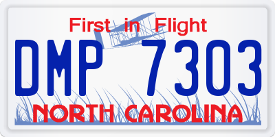 NC license plate DMP7303