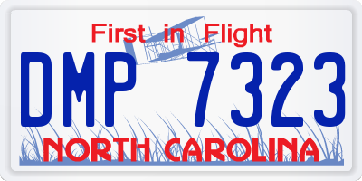 NC license plate DMP7323