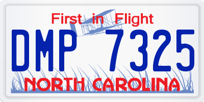 NC license plate DMP7325