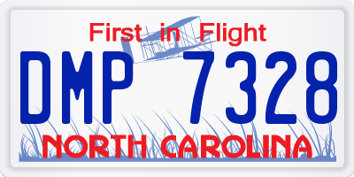 NC license plate DMP7328