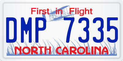 NC license plate DMP7335