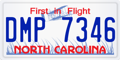 NC license plate DMP7346