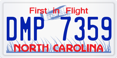 NC license plate DMP7359