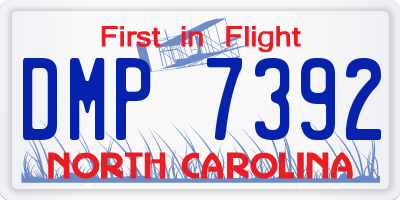 NC license plate DMP7392