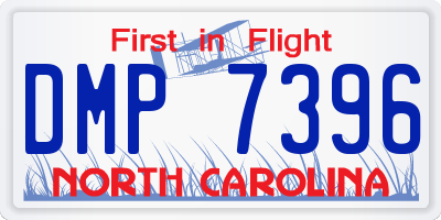 NC license plate DMP7396