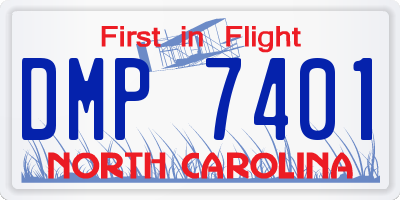 NC license plate DMP7401