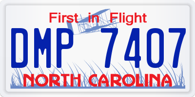 NC license plate DMP7407
