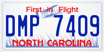NC license plate DMP7409