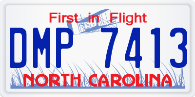 NC license plate DMP7413