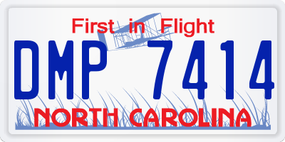 NC license plate DMP7414