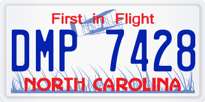NC license plate DMP7428