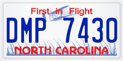 NC license plate DMP7430