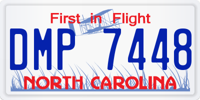 NC license plate DMP7448