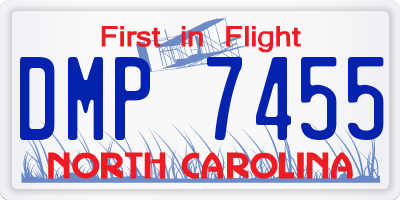 NC license plate DMP7455