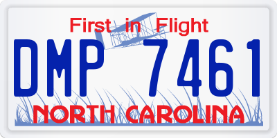 NC license plate DMP7461