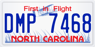 NC license plate DMP7468