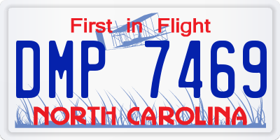 NC license plate DMP7469